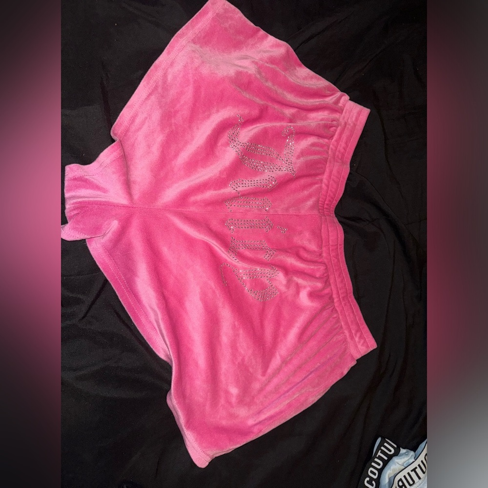 Set of juicy couture shorts 
￼ (will sell individually)
Pink XL
Black L
Blue S